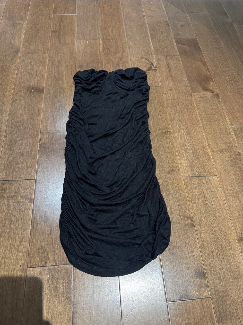 Rachel Pally Black Strapless Ruched Tube Dress